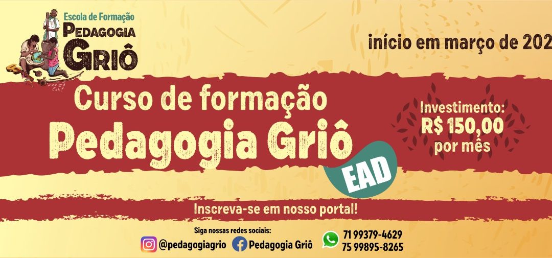 CURSO DE FORMAÇÃO EM PEDAGOGIA GRIÔ EAD 2021